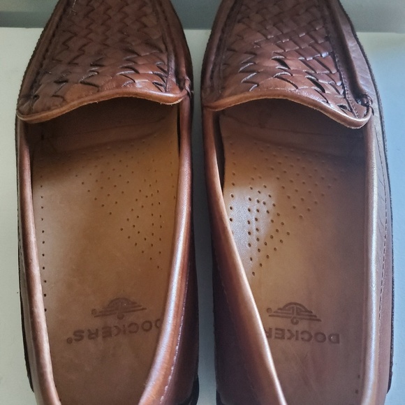 Dockers brown leather weaved top loafers size 10.5 - Picture 6 of 6